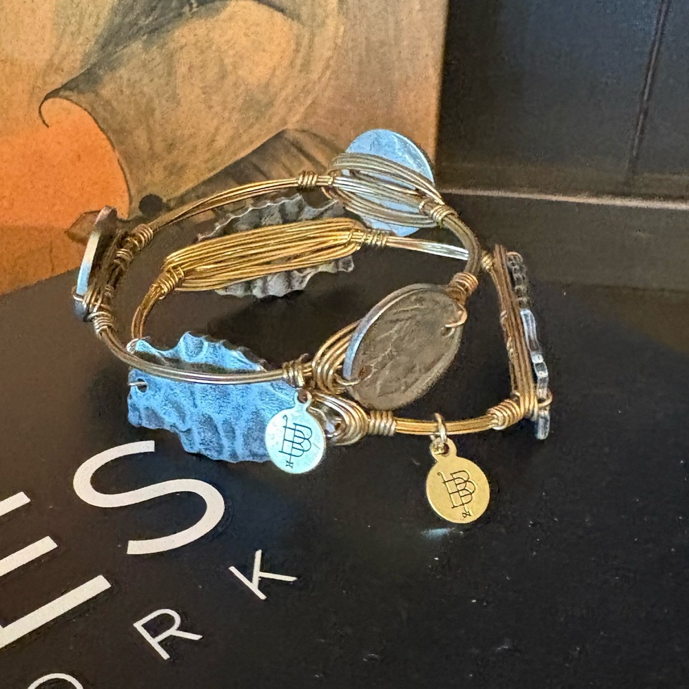 Bourbon and Bowties Gold and Silver Charm Bracelet